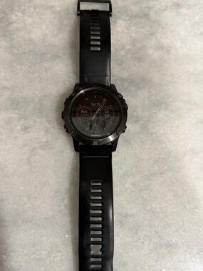Garmin Black Men's Multisport GPS Watch with Black Band Fenix 5x